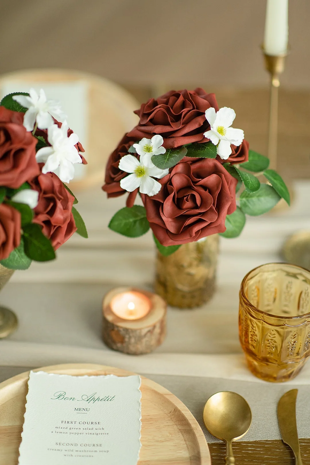 3.5" Foam Avalanche Rose with Stem - 16 Colors