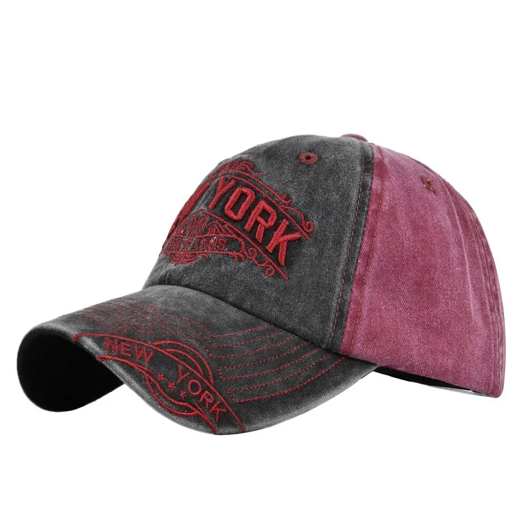 Cross-Border 3D Embroidery Baseball CapYork Embroidered Baseball Cap Three-Dimensional Embroidery Peaked Cap Sun Hat Wholes