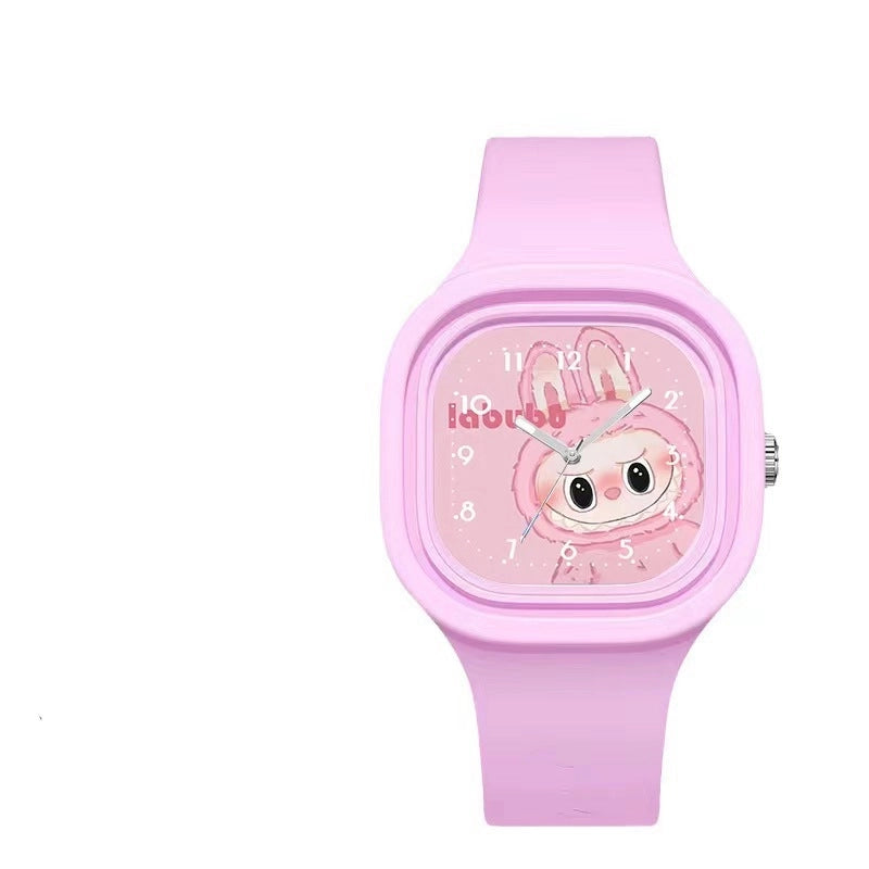 New Jelly Square Silicone Skin Feeling Quartz Watch High Color Value Children Student Watch In Stock
