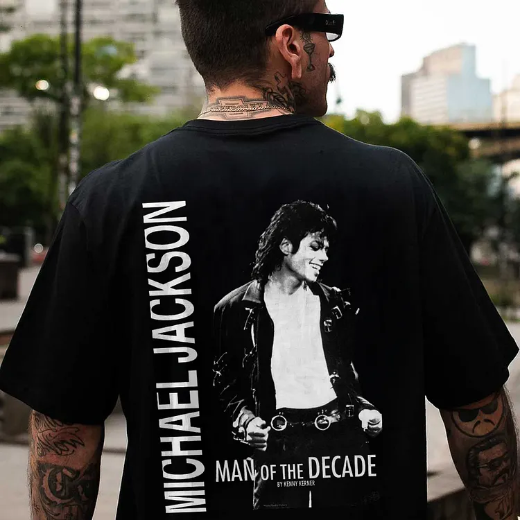 Michael Jackson Man Of The Decade Printed Men's T-shirt