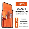 10pcs Chainsaw Chain Grinding Kit Round Flat File Guide Household Hand Tool