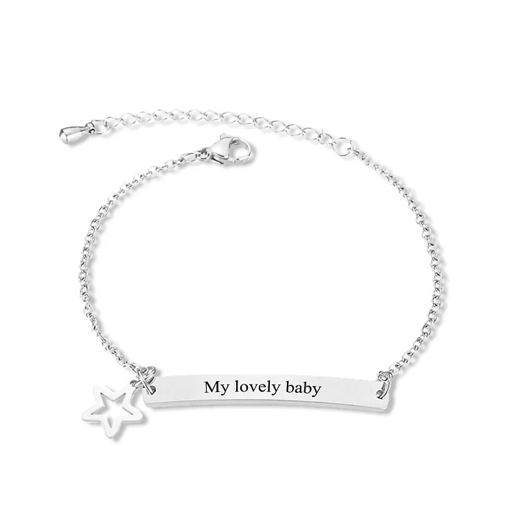 Personalized Text Bracelet Custom Names Bracelet Star Bracelet Love Gifts For Her
