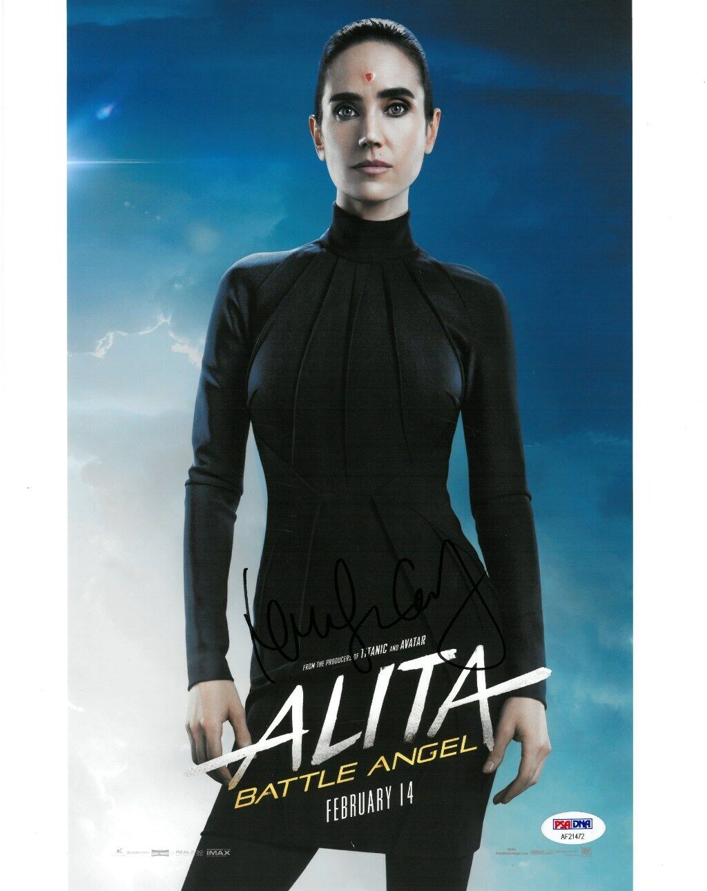 Jennifer Connelly Signed Alita Authentic Autographed 11x14 Photo Poster painting PSA/DNA#AF21472