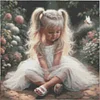 Diamond Painting-DIY Full Round Drill Little Girl(40*40 CM)