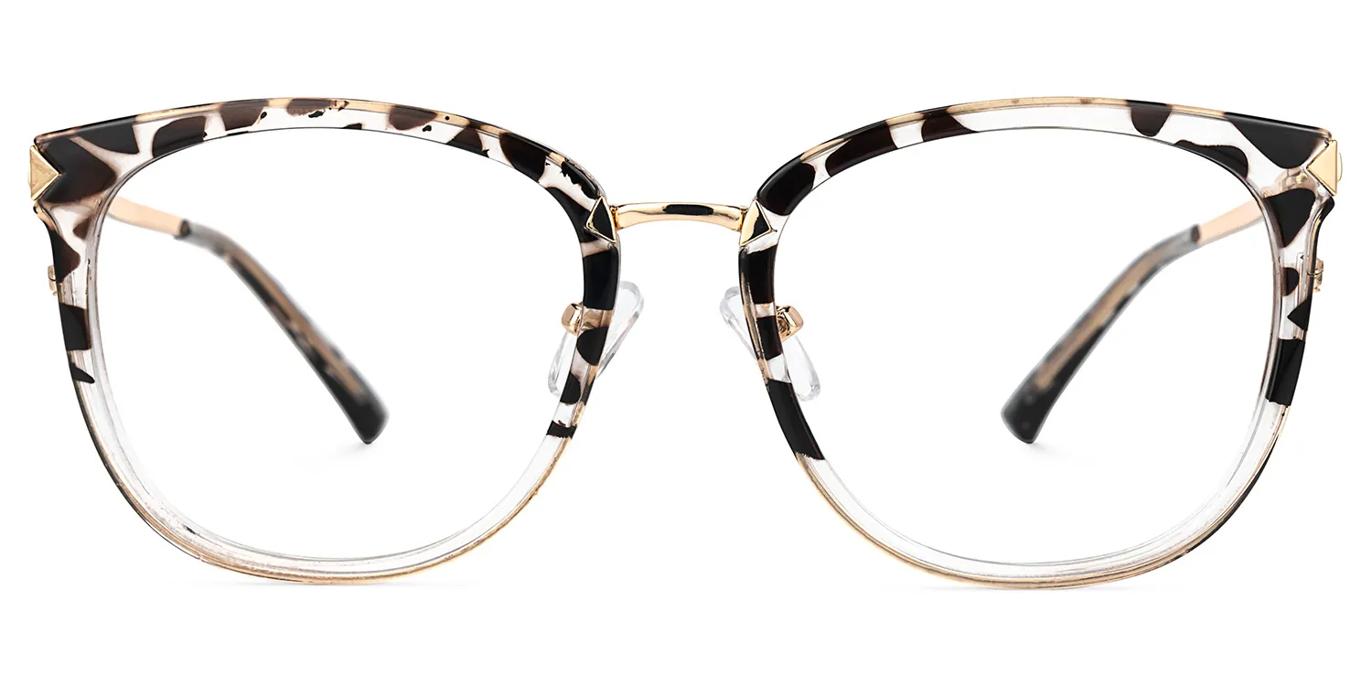 Wendsy Schwarz-Tortoise Browline Brille Schwarz-Tortoise