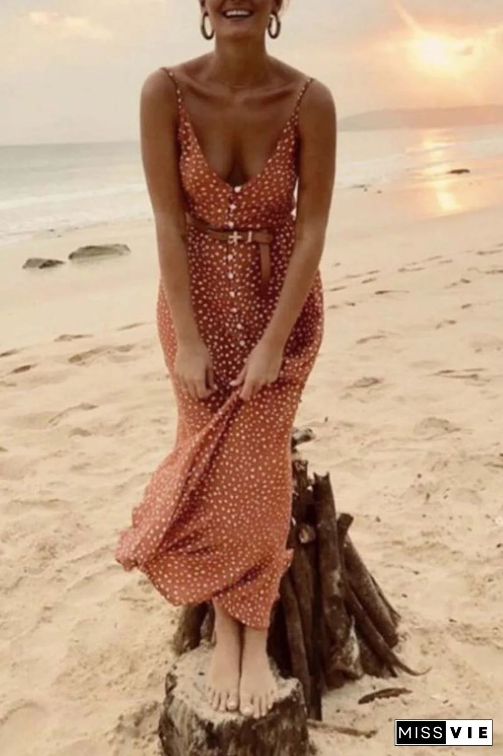 Polka Dot Beach Dress (2 Colors )