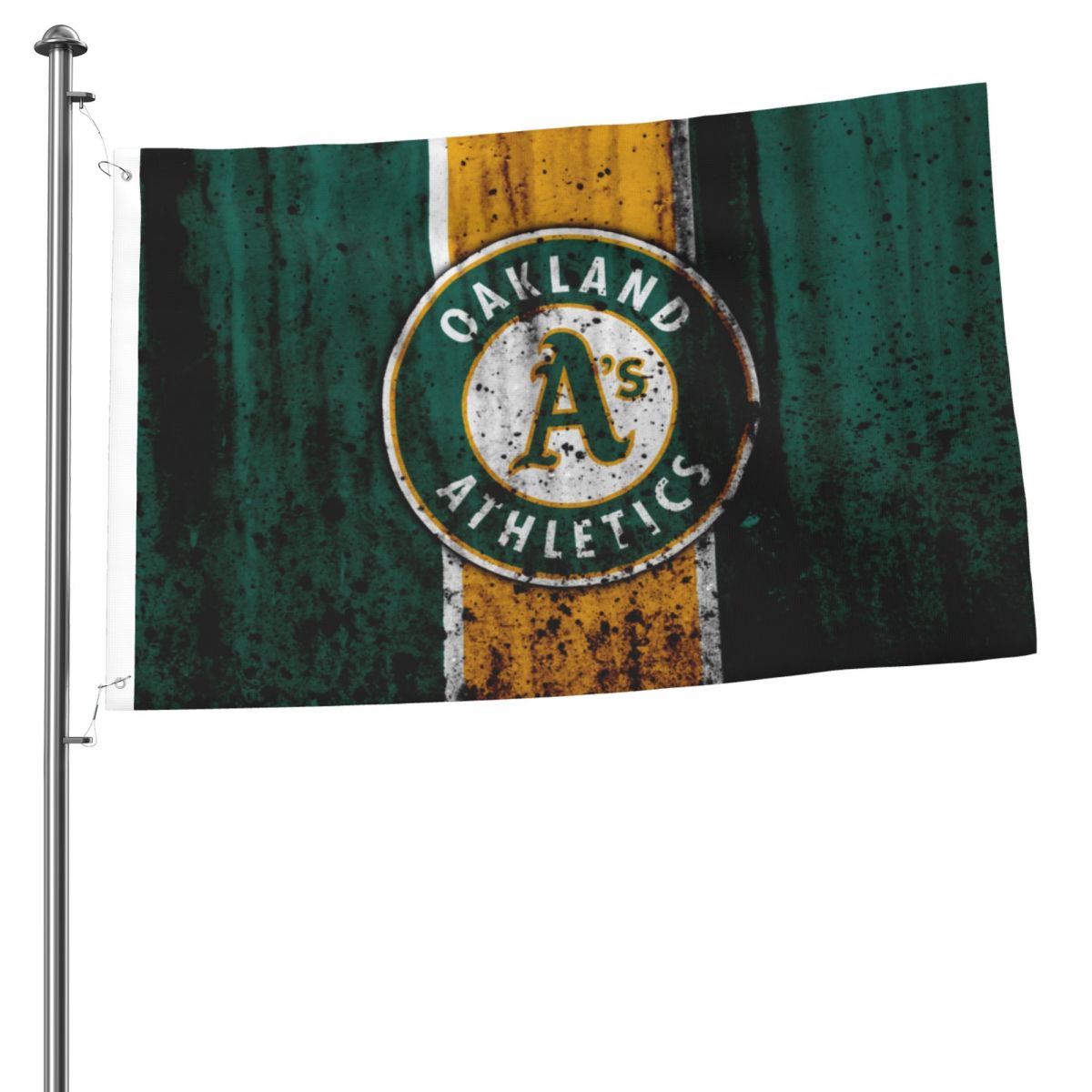 Oakland Athletics Rugged Logo 2x3 FT UV Resistant Flag