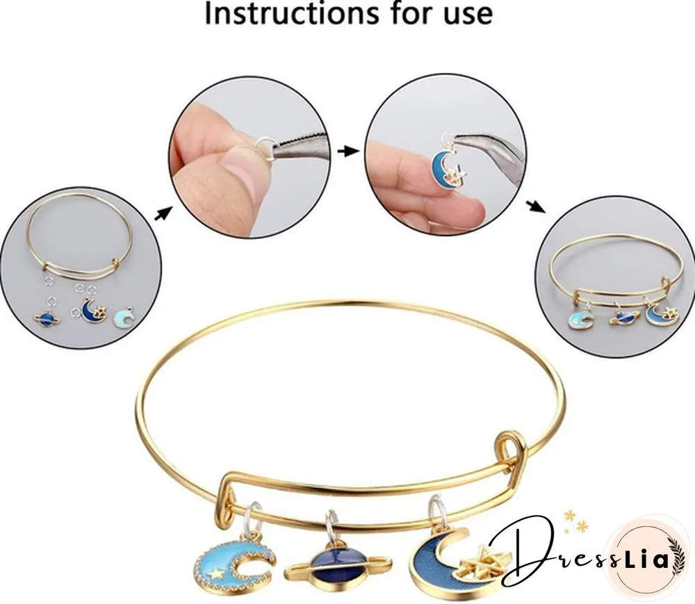 Adjustable Metal Blank for DIY Jewelry Production, 60PCS Retractable Bracelet Material