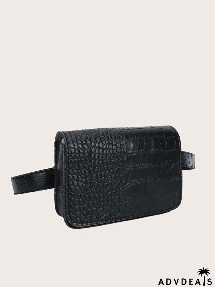 Croc Embossed Belt Bag