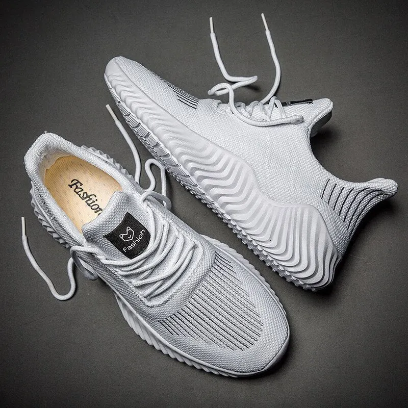 Fashion Men Shoes Big Size Shoes for Men Casual Light Walking Man Tennis Shoe 2021 Breathable White Trendy Mesh Sneakers Men