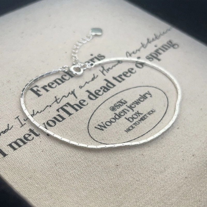 925 Sterling Silver Ball Chain Snake Chain Bracelets Elegant Minimalist