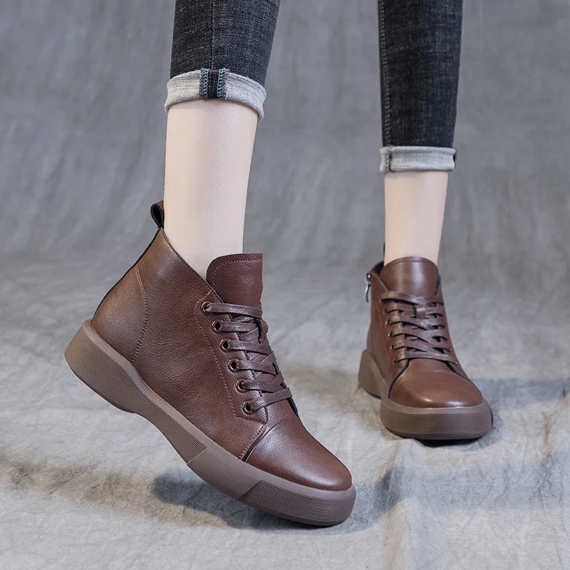 LookYno -  Vintage Soft Sole Flat Comfort Martin Boots