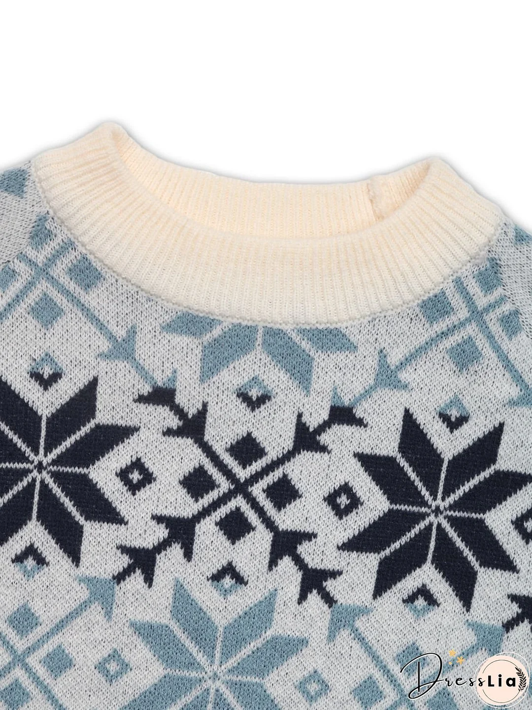 Perfee Graphic Round Neck Long Sleeve Sweater