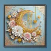Fleur croissant de lune - peinture diamant de forme sp&eacute;ciale - 30*30cm