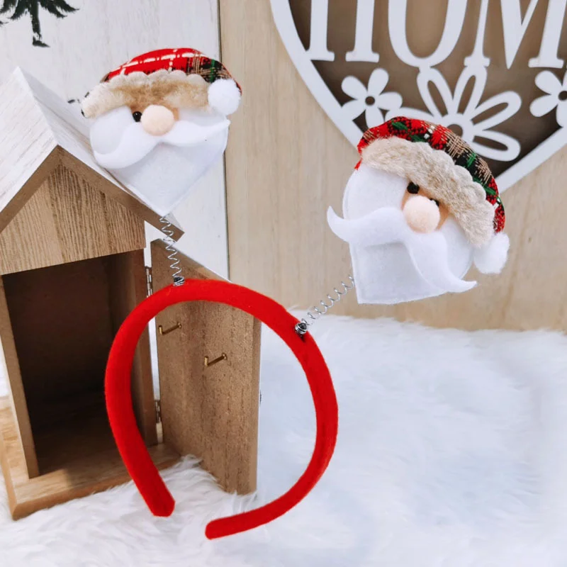 Children's Christmas Gifts Cute Santa Snowman Elk Horn Headband - Livereid