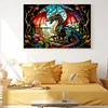 (Big Size) Flying Dragon - 11CT Stamped Cross Stitch 60*45cm/23.62*17.72in