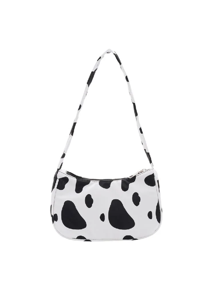 Cow Milk Printed Women Handbag Tote Female Casual Underarm Shoulder Bag (2)