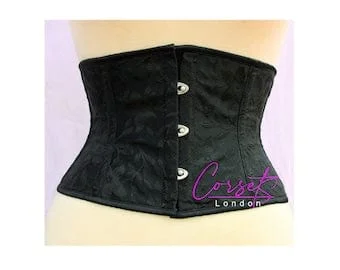 Pornhint Sexy short Curve Waspie Underbust Corset in brocade fabric waist Trainer, body shaper