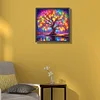 Néon arbre de vie-abdominaux partiels peinture diamant rond-40*40cm
