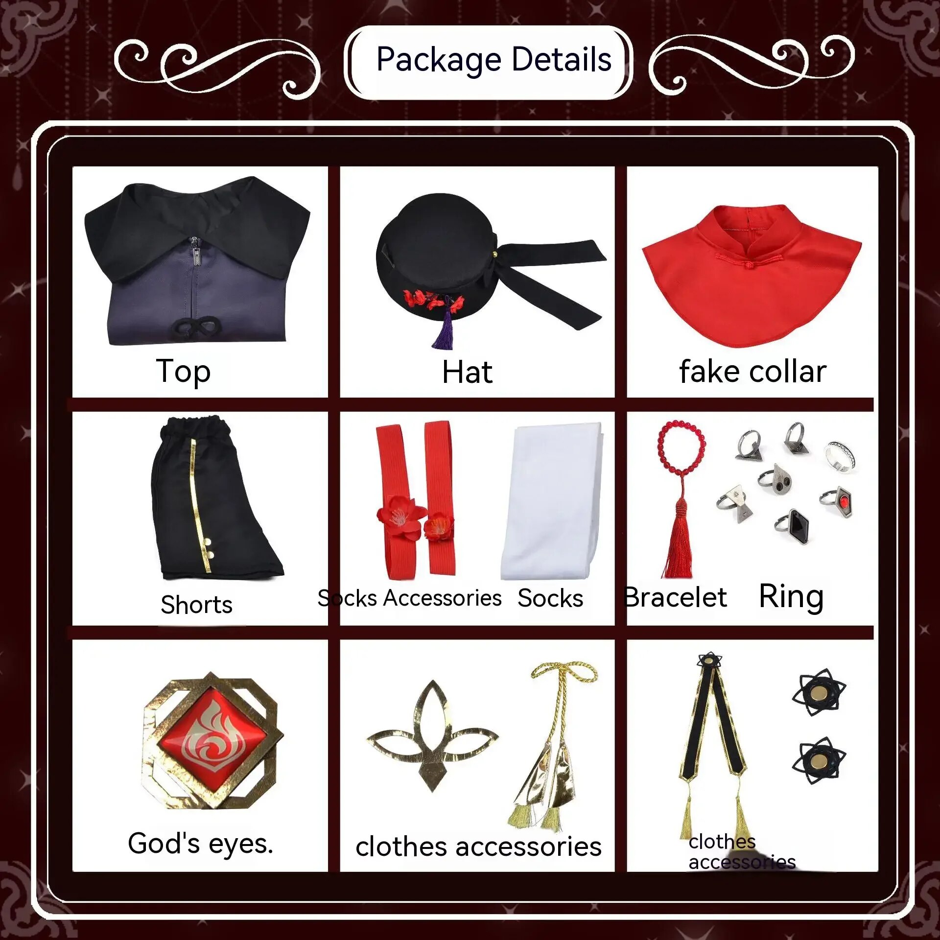 [Wetrose] In Stock Hutao Cosplay Costume Genshin Impact Hu Tao Fuutao Ху Тао Khu Tao Full Set Game Party Halloween Cos
