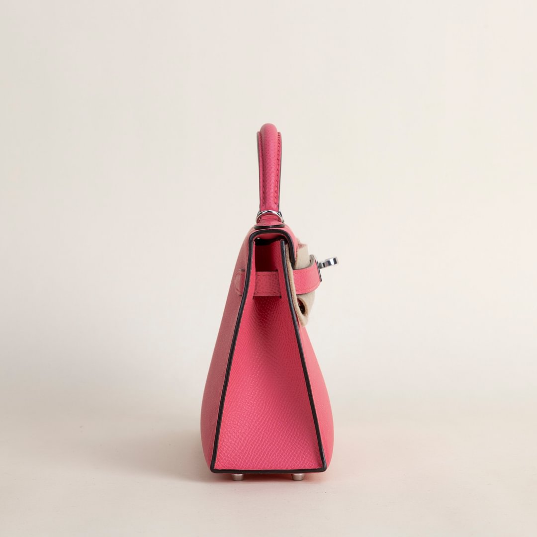 Mini Kelly II Epsom 8W Rose Azalee PHW