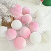 15PCS Christmas's Tree Decor 8CM Velvet Balls Set