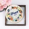 Flower-DIY Embroidery Kit with Pattern Cotton Threads Needles Hoop 30*30cm/11.81*11.81in tapestrymarket