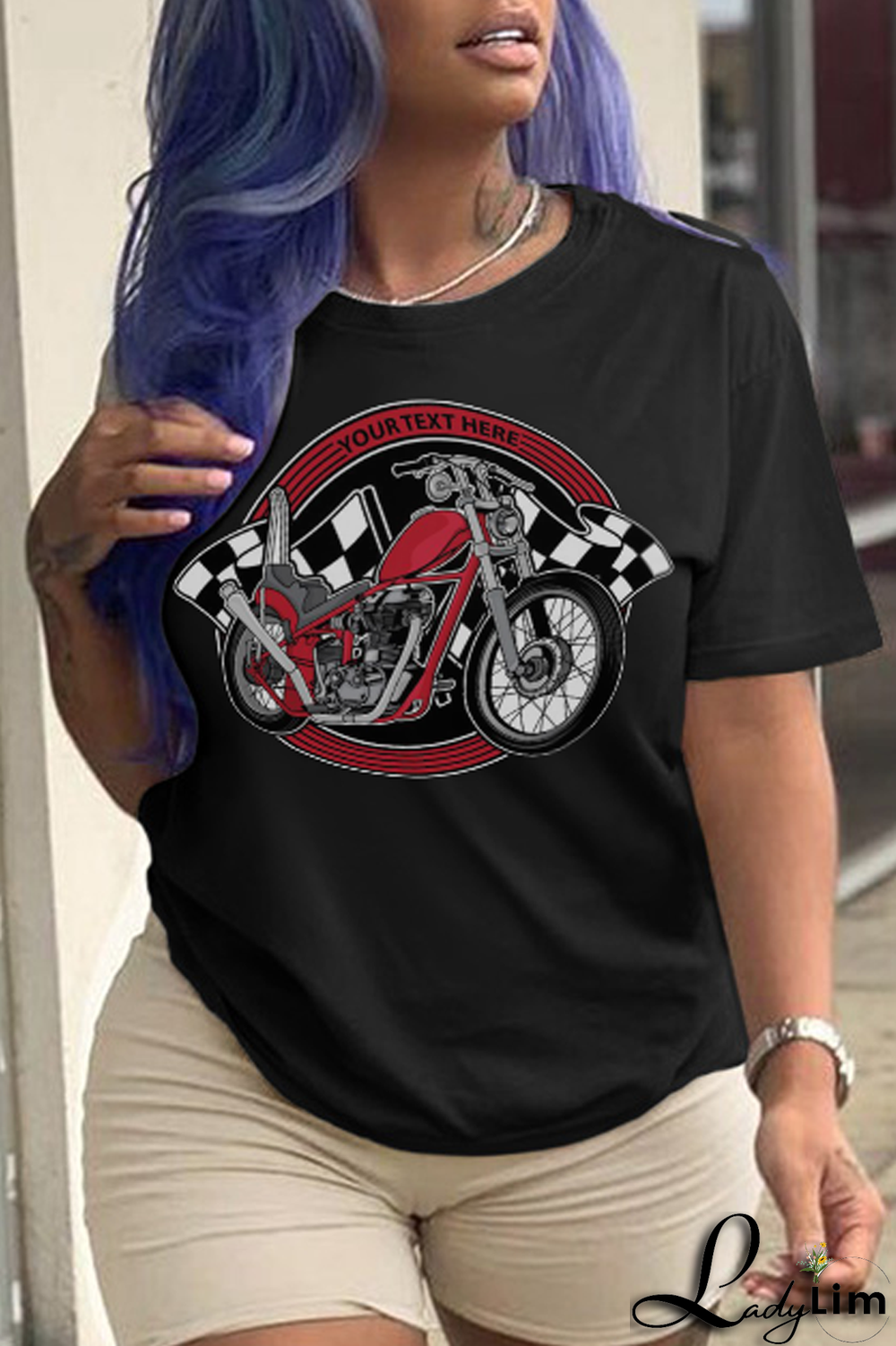 White Fashion Vintage Print Letter O Neck T-Shirts