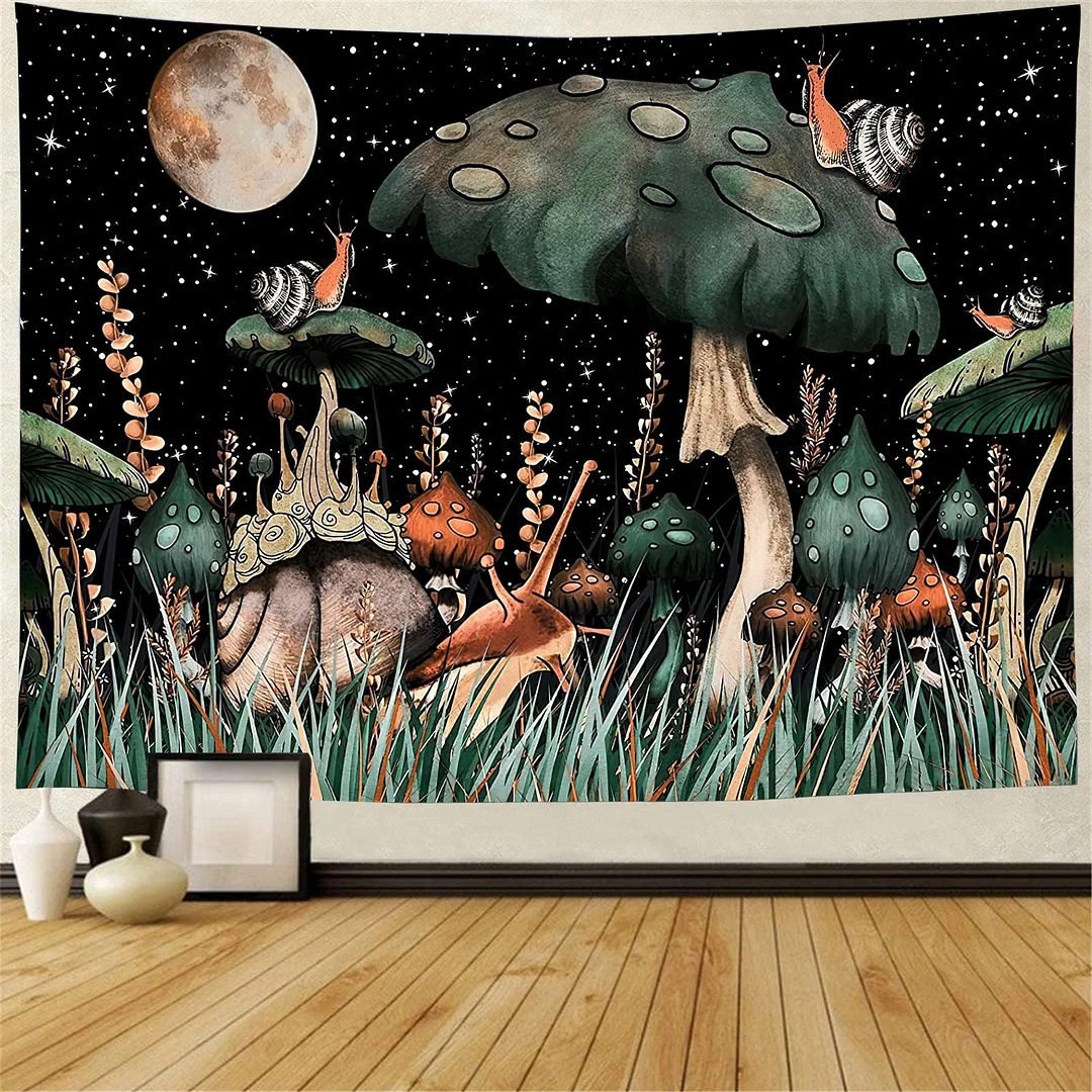 India Mandala Tapestry Boho Decor Wall Cloth Hippie Butterfly Life Tree Blanket Mushroom Sun Moon Wall Carpet