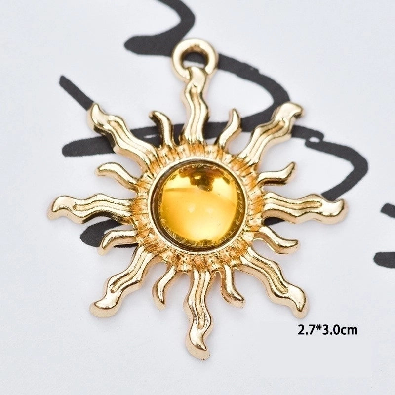 10 Pcs/package Minimalist Sun Alloy Plating Inlay Jewelry Accessories