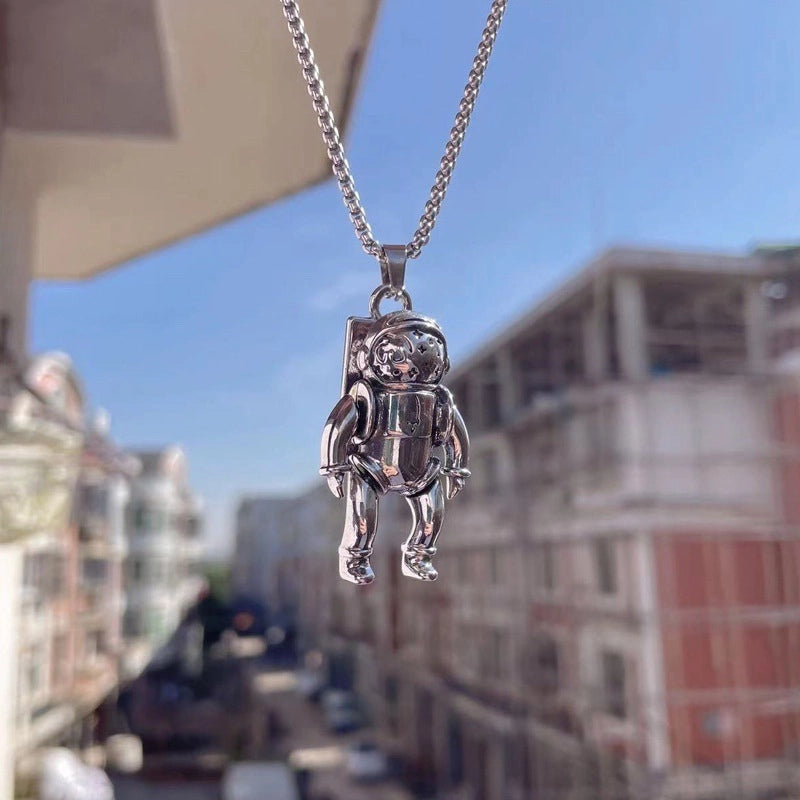 Hip-Hop Vintage Style Animal Letter Alloy Titanium Steel Plating Men’s Pendant Necklace Men Pendant Necklaces