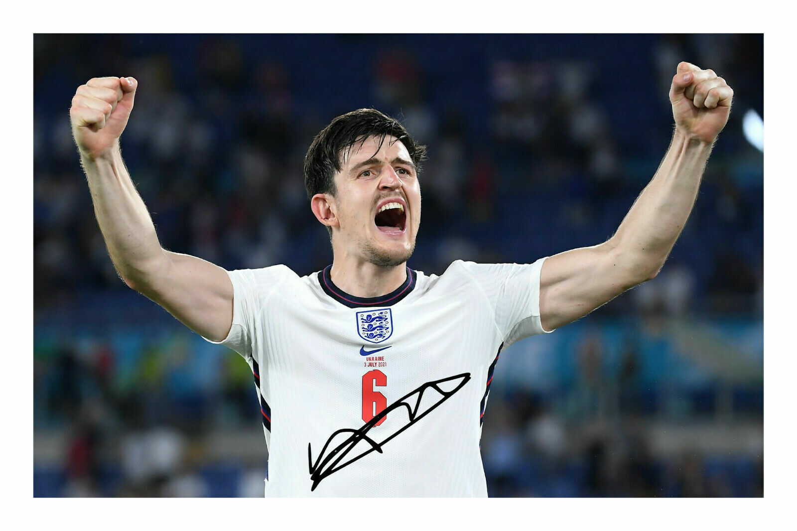 Harry Maguire - England Euro 2020 2021 Autograph Signed Photo Poster painting Print