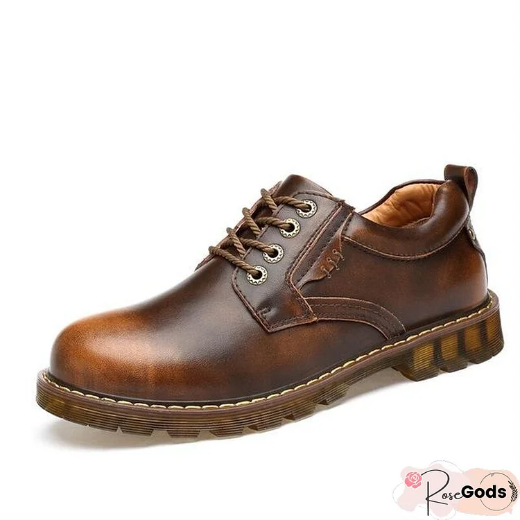 Men Leather Casual Shoes Work Safety Boots Designer Men Flats Men Work & Safety Shoes