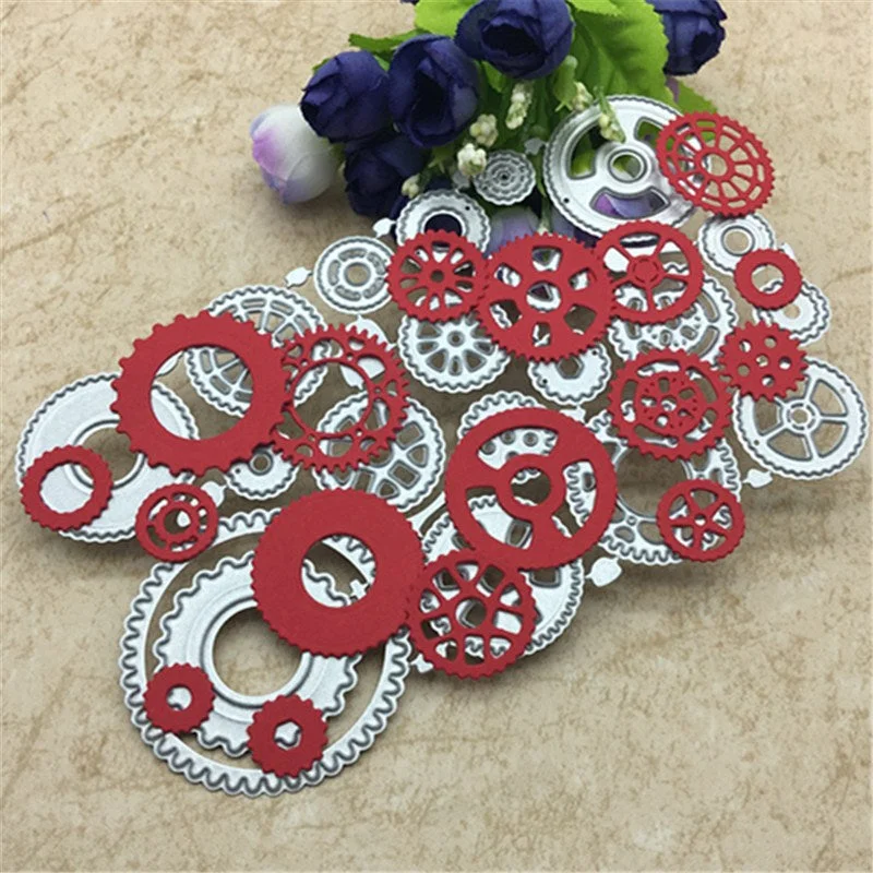Gear Set Metal Steel Embossing Cutting Dies Craft Dies Scrapbooking DIY Card Making Photo Decoration