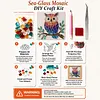 Owl Glass Mosaic DIY Craft Kit &ndash; Framed Halloween Wall Art