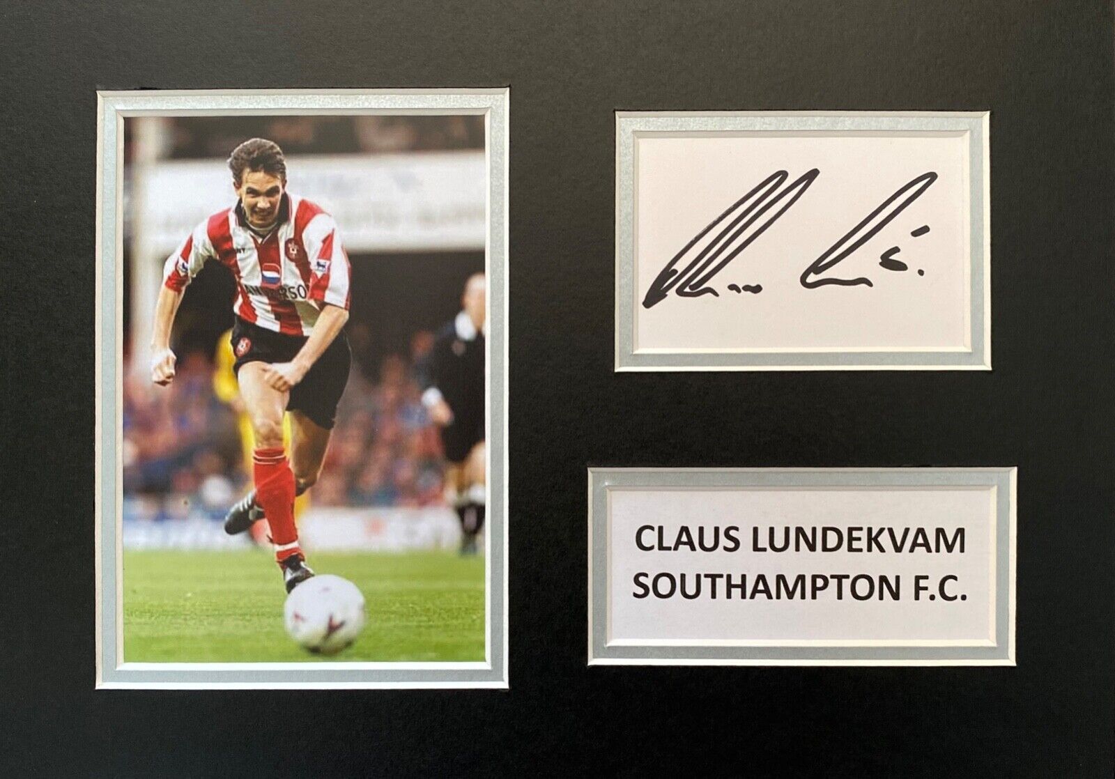 CLAUS LUNDEKVAM HAND SIGNED A4 Photo Poster painting MOUNT DISPLAY SOUTHAMPTON AUTOGRAPH