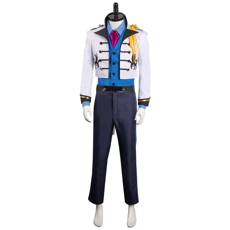 Frozen Hans Prince Cosplay Costume White Set Outfits Halloween Carnival Suit