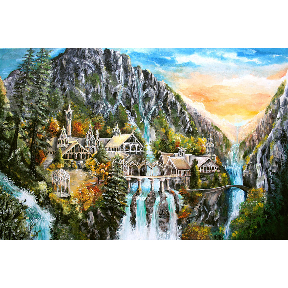 Rivendell 11 CT Stamped Cross Stitch Kits 60 40cm Decoration Ornaments 