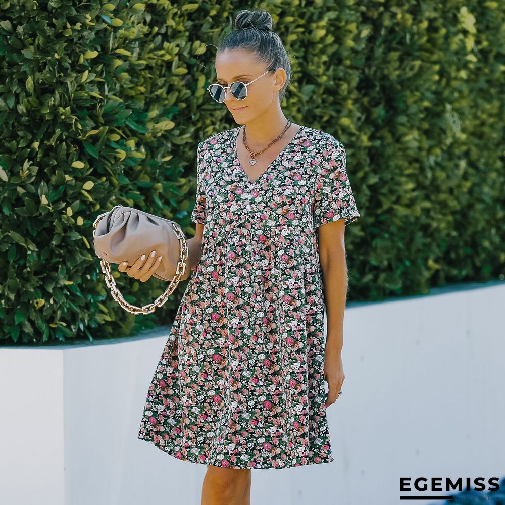 Floral Printed Dress | EGEMISS