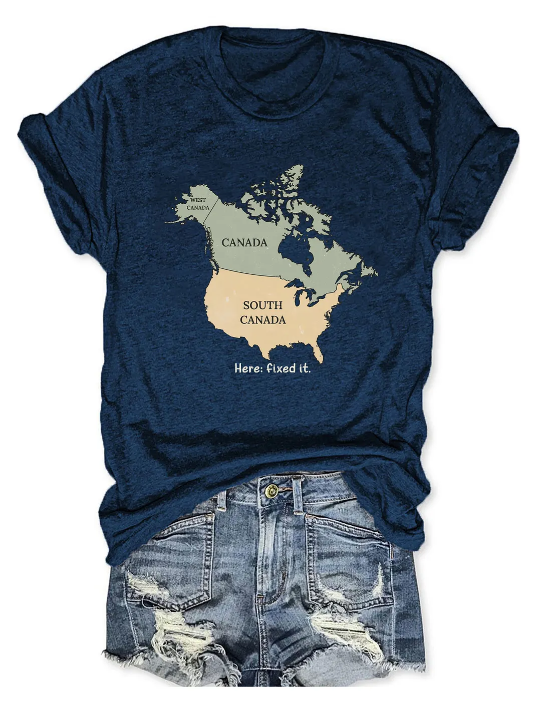 South Canada Map Here Fixed It T-shirt