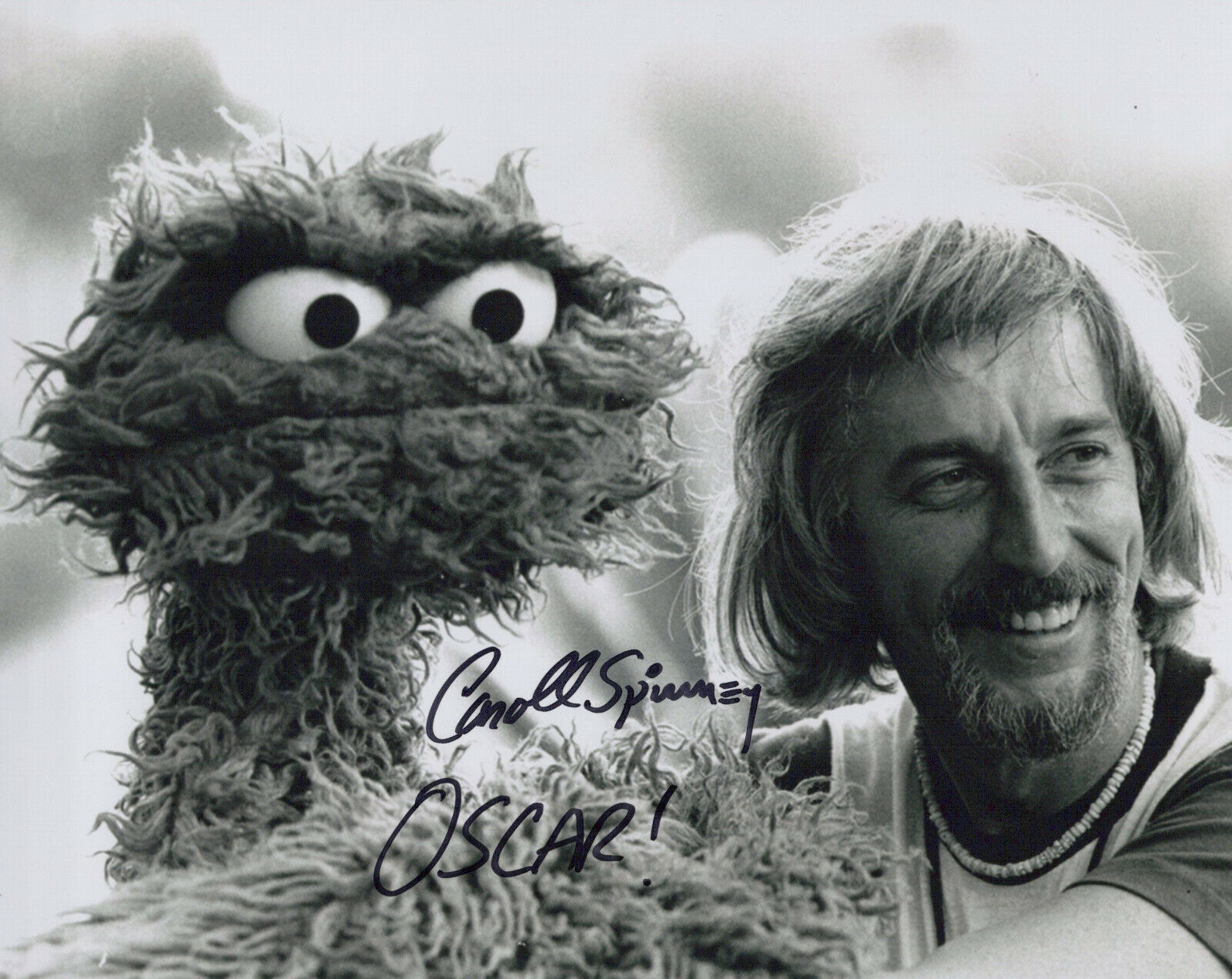 Caroll Spinney (Oscar the Grouch Sesame Street) signed 8x10 Photo Poster painting