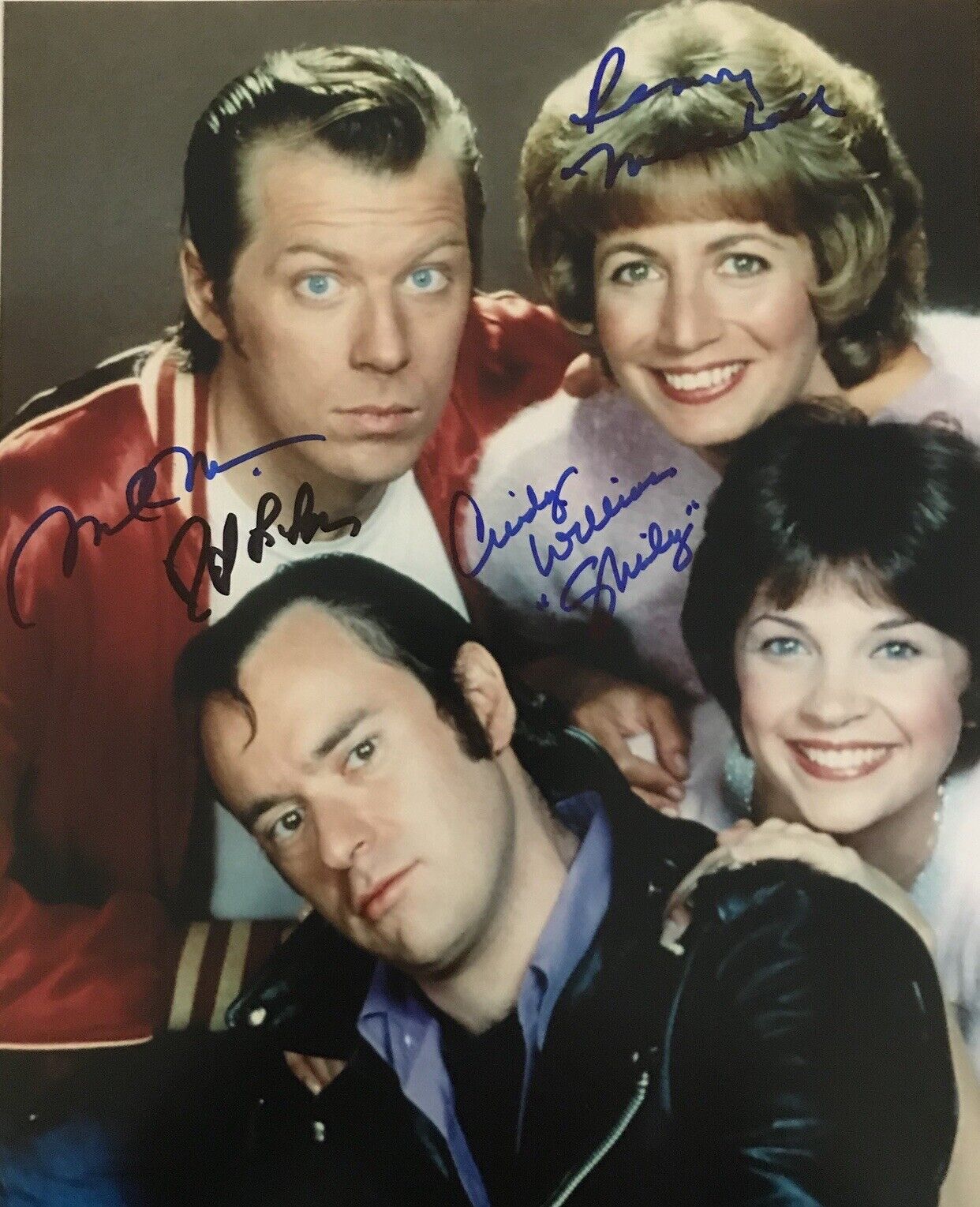 Laverne And Shirley Penny Marshal Cast signed Autographed Photo Poster painting David Lander