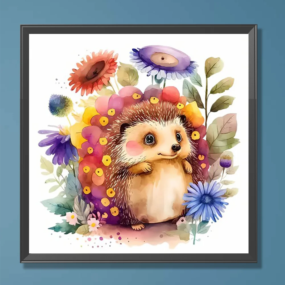 Full Round Diamond Painting 30*30cm - Hedgehog