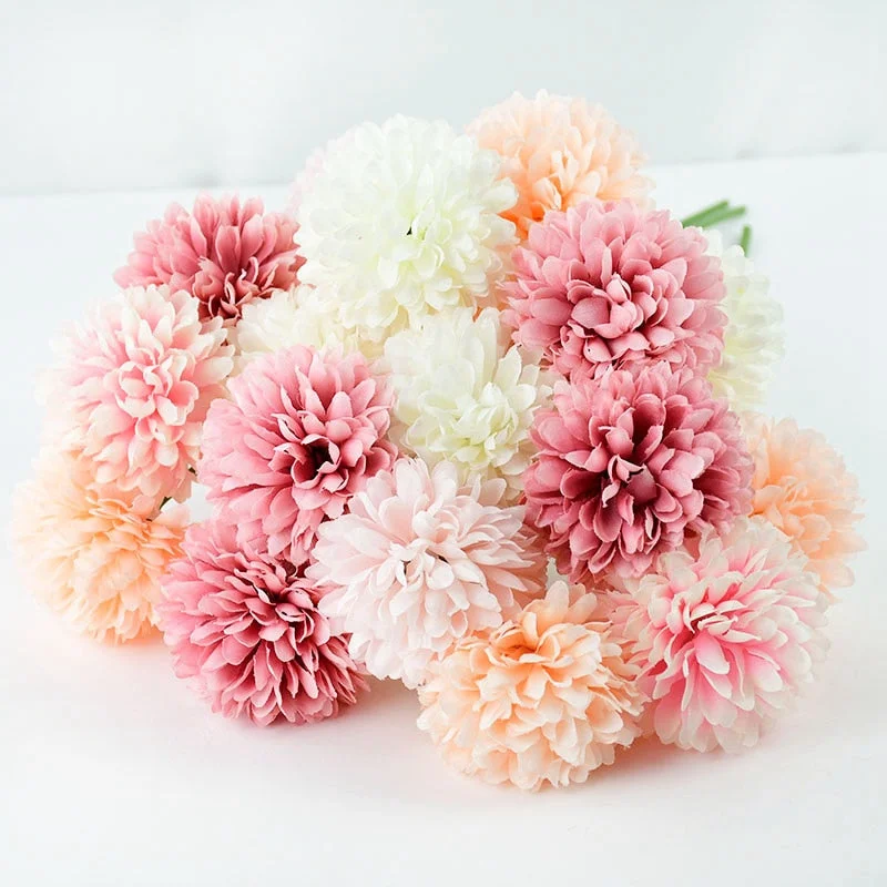 3/5pcs Silk Dandelion Flower Ball Bouquet Fake Artificial Flowers for Home Garden Wedding Decoration DIY Craft Wreath Christmas