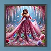 Girl In A Gorgeous Dress-Full Round Diamond Painting 40*40CM