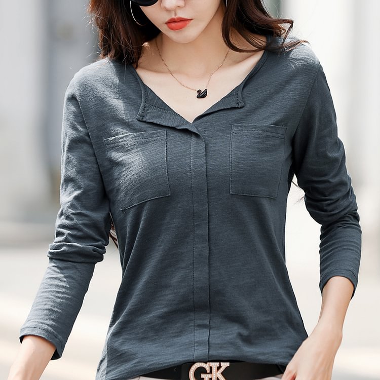 Cotton Long Sleeve T-shirt