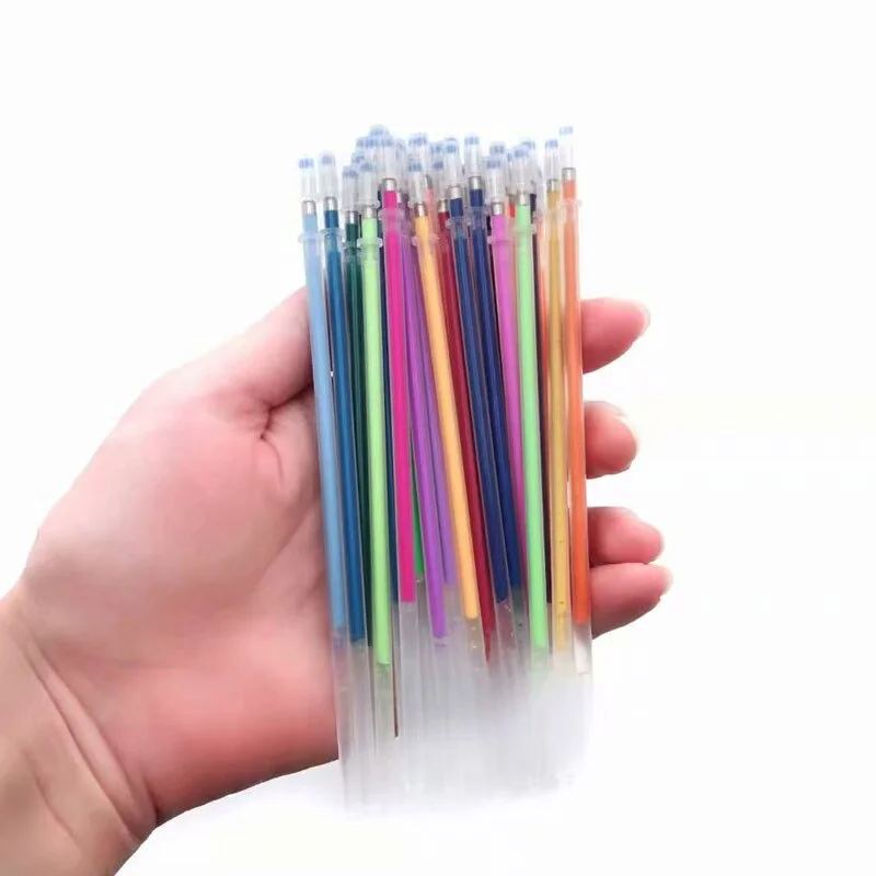 48 Pcs/set 48 Colors Gel Pen Refill Set Multi Colored Painting Gel Ink Pens Refills Rod for School Supplies Stationery