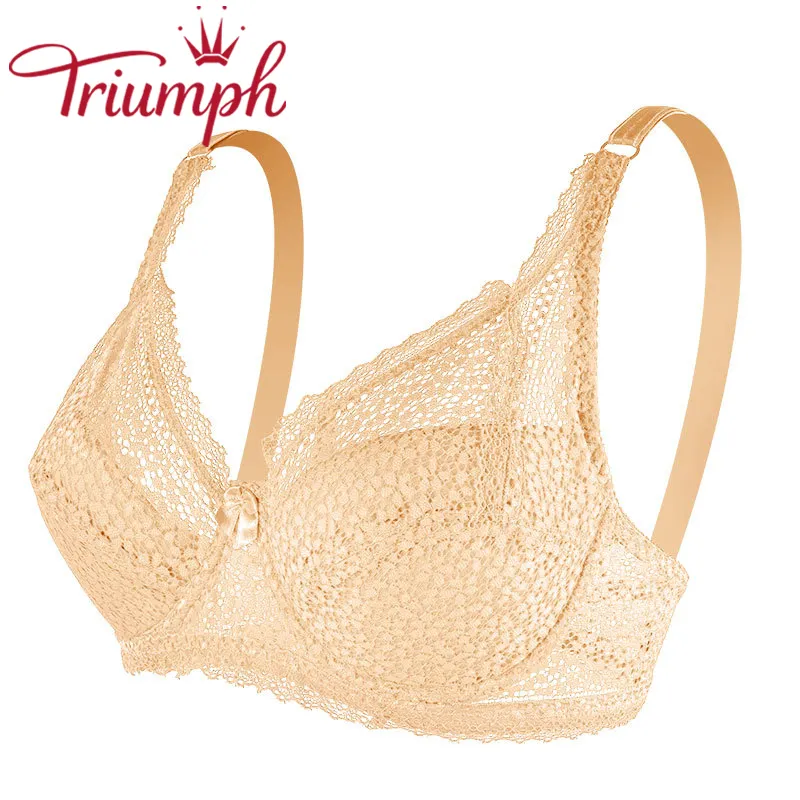 Triumph - Seksowny biustonosz push up wykonany z haftowanej koronki[M-6XL]
