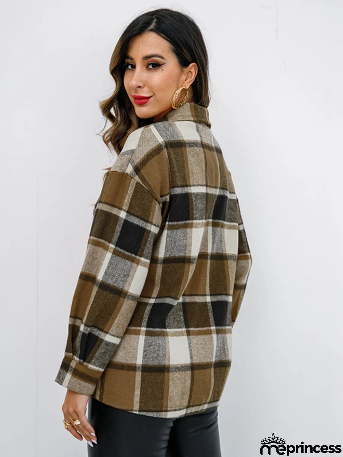 Plaid Button-Down Jacket