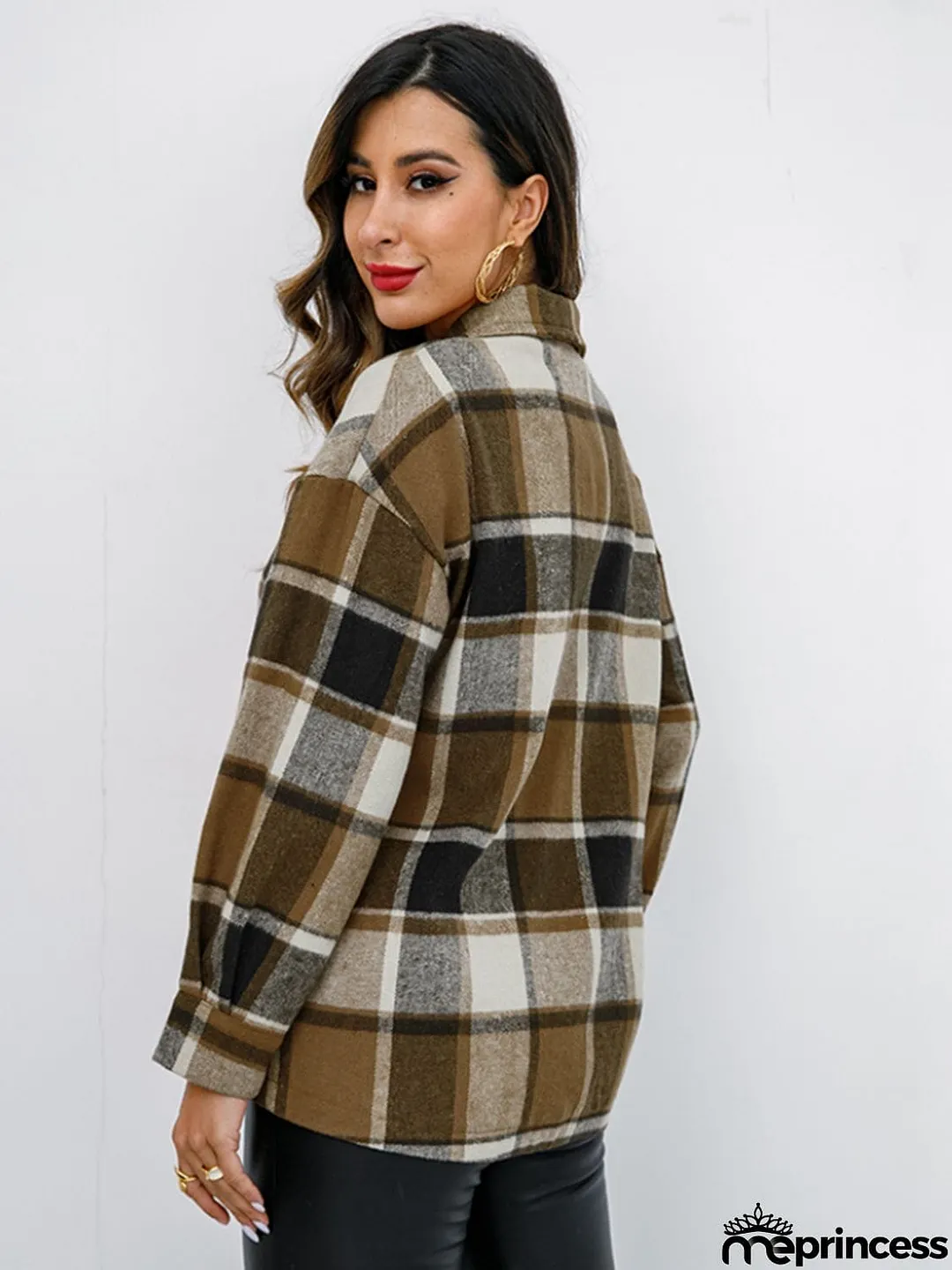 Plaid Button-Down Jacket